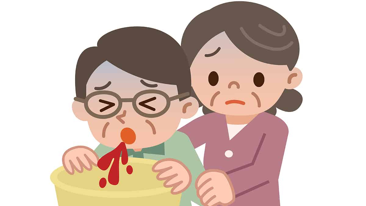 嘔血、吐血：原因、症狀、診斷、治療
