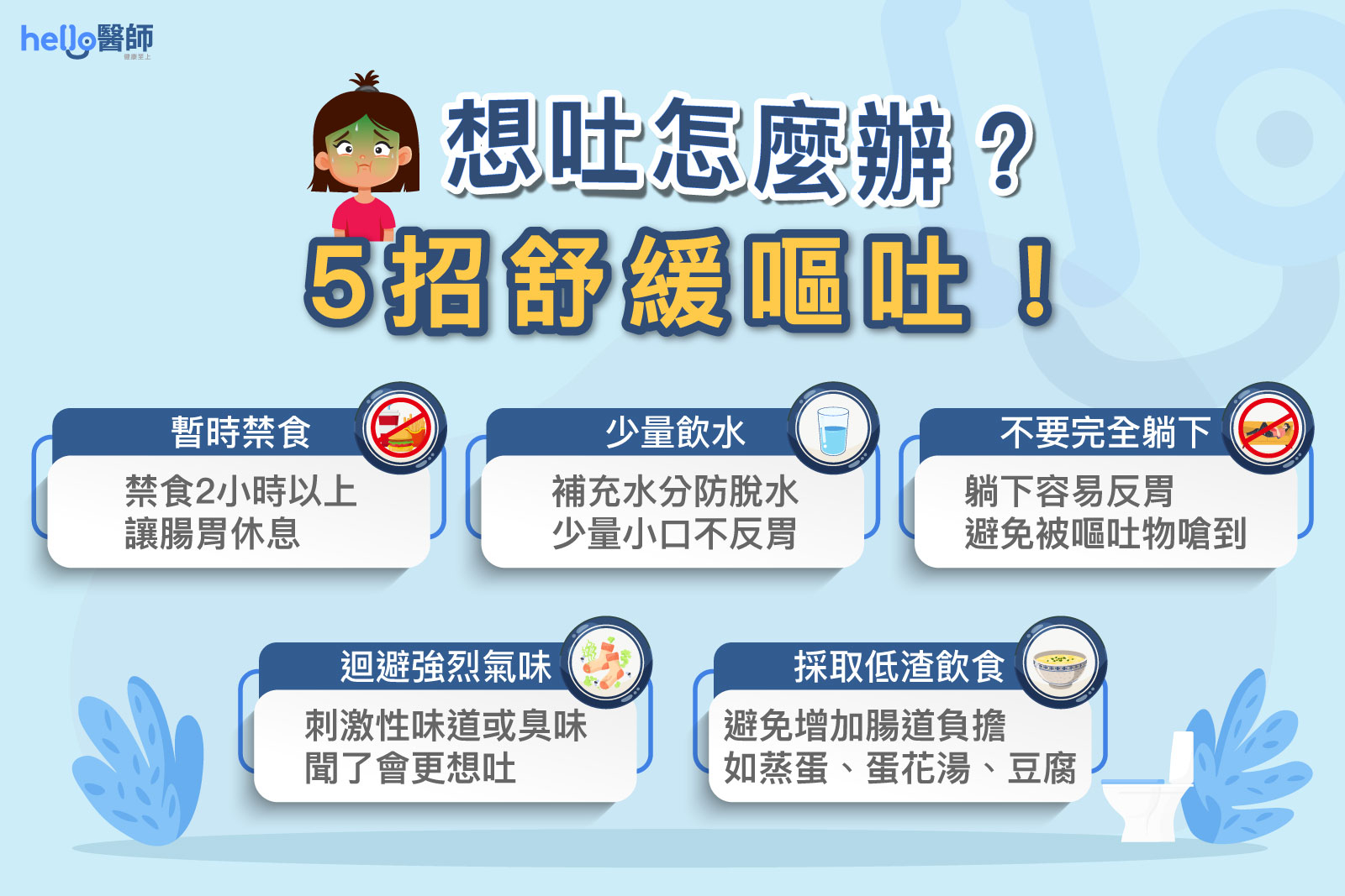 想吐怎麼辦？5招舒緩反胃想吐！想吐吃什麼、穴道、原因解析- Hello 醫師