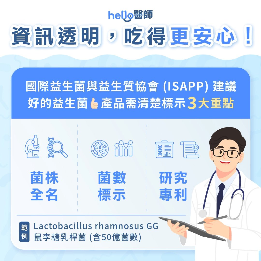 益生菌推薦原則1：產品資訊透明