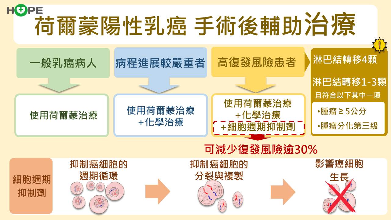 乳癌荷爾蒙陽性術後治療